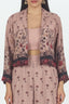 Peach color Printed Palazzo Crop top With Jacket