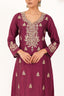 Embroidered Kurta with Multicolor Sharara & Dupatta