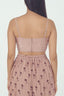 Peach color Printed Palazzo Crop top With Jacket