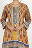 Mustard Printed Suit with Multicolor Salwar & Dupatta