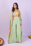Floral Printed Gharara Set With Cape