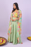 Floral Printed Gharara Set With Cape