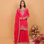 Hot Pink Embroidery Stitched Sharara Set
