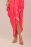 Rose Red with Fuschia Pink Floral Print Dress