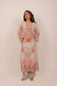 Grey Color Floral Printed Straight Kurti with Plain Pants