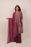 Zari Work Peplum Style Kurta with Plain Sharara