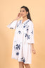 Floral Thread Embroidery Work Short Dress
