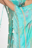 Sea-Green Embroidered Stitched Kaftan Set With Pant