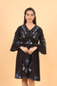Floral Thread Embroidery Work Short Dress