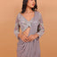 Grey Color Heavy Embroidered Drape Saree