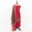 Red Color Unstitched Chanderi Suit
