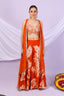 Foil Floral Plazzo Set With Cape