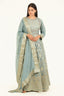 Sky Blue Tissue Anarkali Set