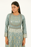 Sky Blue Tissue Anarkali Set