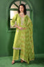 Silk Kurta Set with Embellished Dupatta