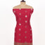 Red Color Unstitched Chanderi Suit