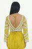 Yellow Embroidered Drape Saree
