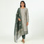 Grey Color Unstitched Chanderi Suit