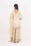 Beige Color Thread Embroidery Stitched Sharara Set