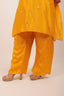 Mustard Yellow Color Embroidered Kaftan with Straight Pants