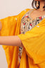 Mustard Yellow Color Embroidered Kaftan with Straight Pants