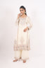Cream Color Heavy Embroidered Stitched Palazzo Set