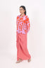 Lavender Color Floral Print Work Stitched Shirt Top With Dhoti Pent Design