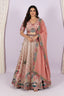 Multi-Thread Embroidered Bridal Lehenga Set