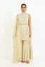 Off-White Color Embroidered Sharara Set