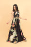 Sequins Embroidered Printed Gown