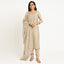 Beige Color Unstitched Organza Suit