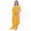 Yellow Color Unstitched Muslin Suit