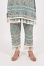 Floral Printed Stitched Cord set With Flared Border Details