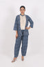 Stitched Cotton Cord Set With Tie-Dye Print