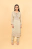 Heavy Thread Embroidery Straight Kurti Set