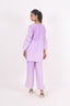 Lavender Color Embroidered Stitched Cotton Cord -Set