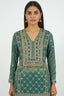 Rama Green Dhoti Kurti Set With Dupatta