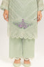 Sea Green Color Stitched Cotton Suit