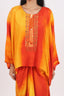 Sunset Orange Kaftan With Dhoti Pants