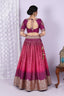 Magenta Embroidered Lehenga Choli Set with Heavy Dupatta