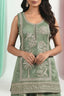Zari Embroidered Sharara Set