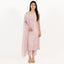 Pink Color Unstitched Tissue Suit