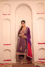 Purple Color Embroidered Kurta with Straight Pants