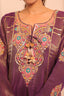 Purple Color Embroidered Kurta with Straight Pants
