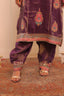Purple Color Embroidered Kurta with Straight Pants