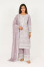 Lavender Color Stitched Cotton Suit