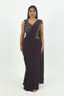 Wine Color Drape Saree