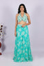 Embroidered Halter-Neck Lehenga Se