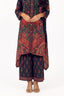Navy Color Printed Stitched Kurta Set