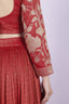 Red Embroidered Lehenga & Matching Dupatta